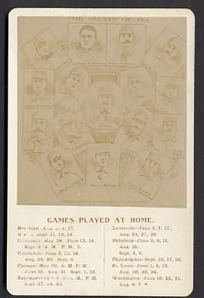 1895 New York Giants Sched Cabinet